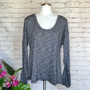 Lululemon athletica long sleeve Tee Charcoal Black